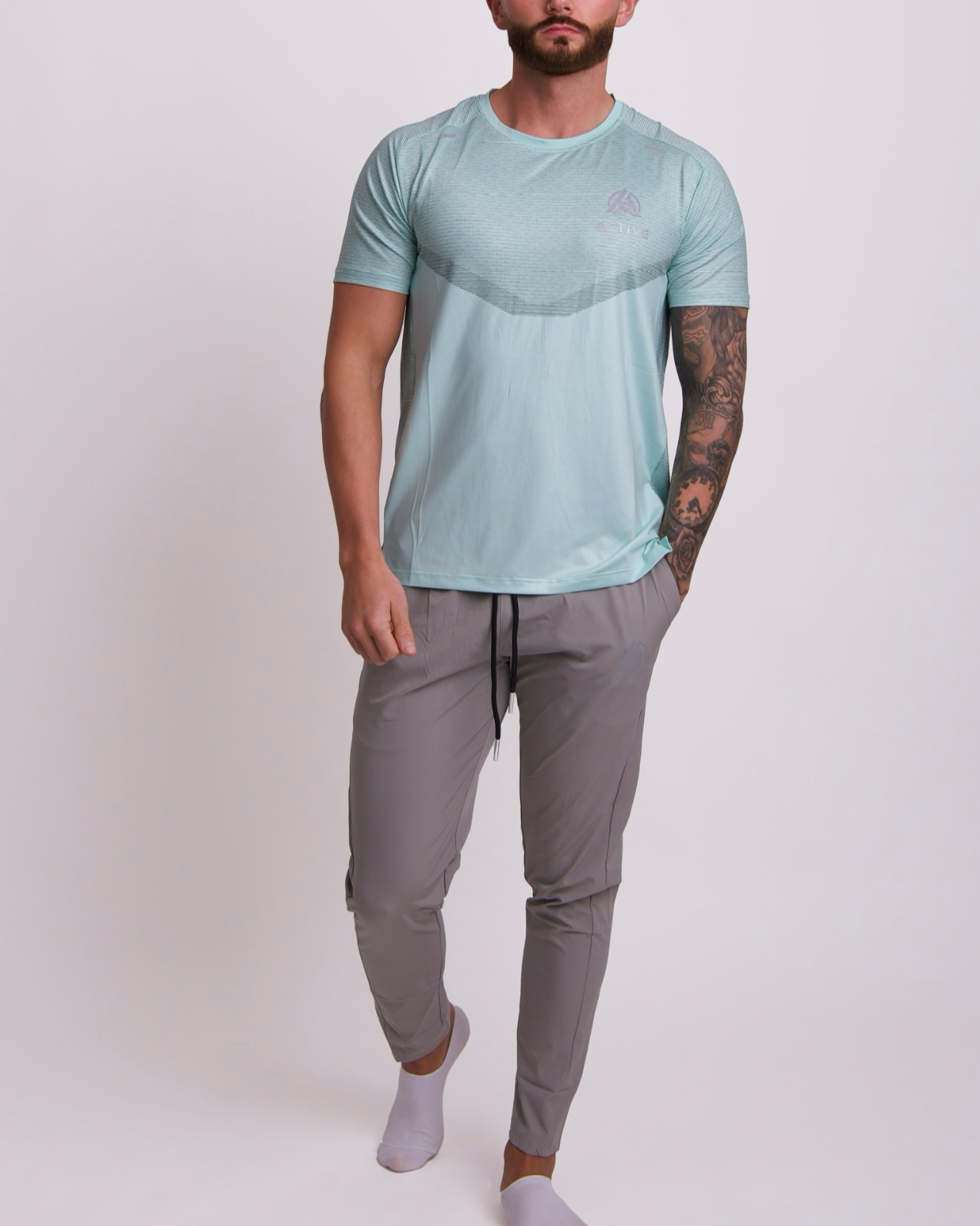 KEEP PUSHING MINT TECH TEE