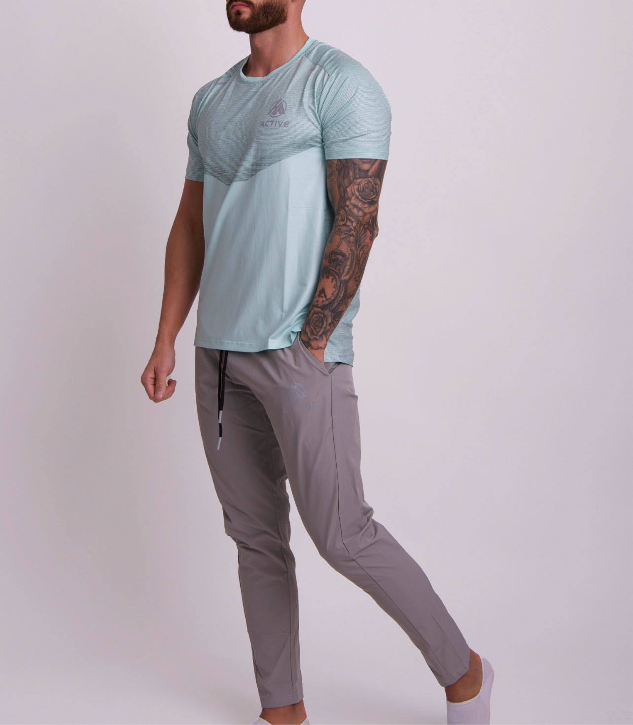 KEEP PUSHING MINT TECH TEE