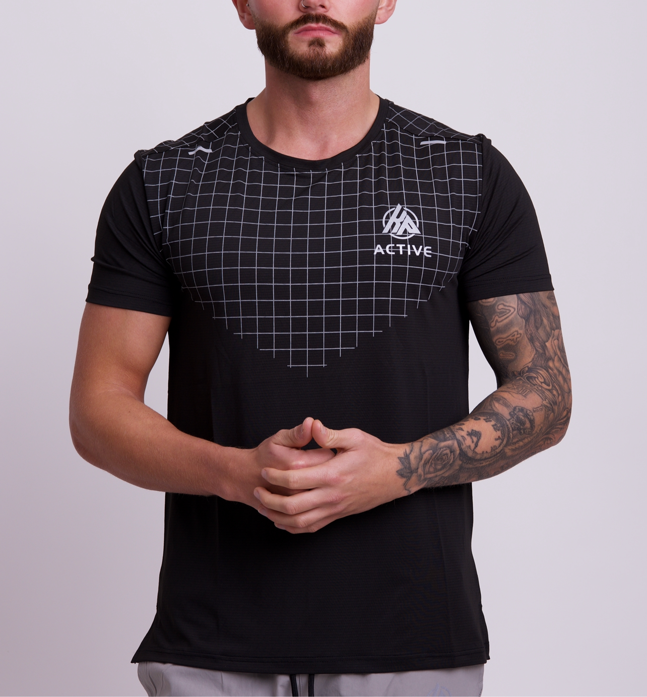 KEEP PUSHING BLACK SQUARED TEE