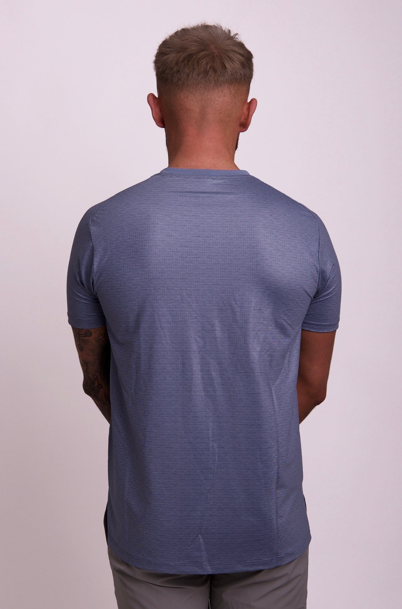KEEP PUSHING BLUE TECH TEE